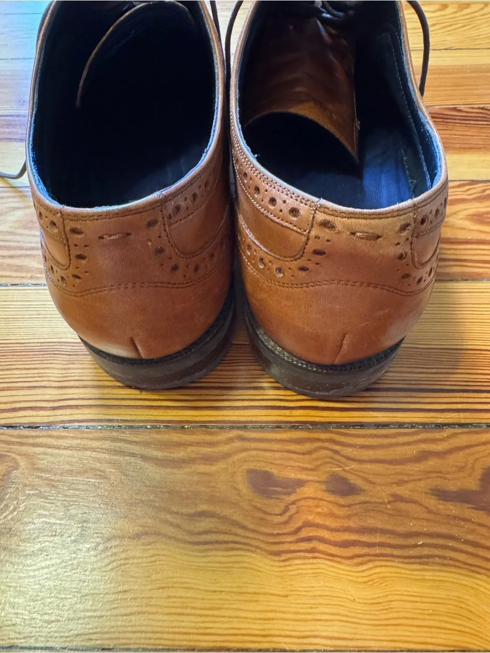 Cole Haan Brown Leather Wingtip Oxfords